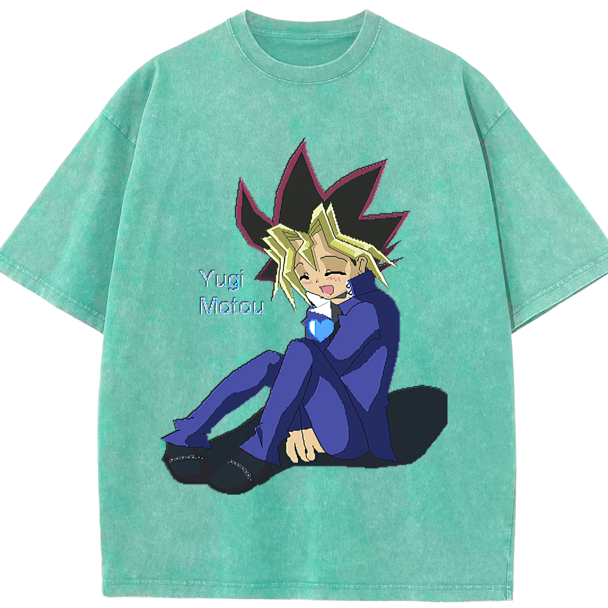 （画像用） 遊☆戯☆王 Yu-Gi-Oh! 綿100% ヴィンテージ風 半袖Tシャツ（フロントプリント）